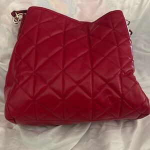 Coach Red Quilted Shoulder Bag